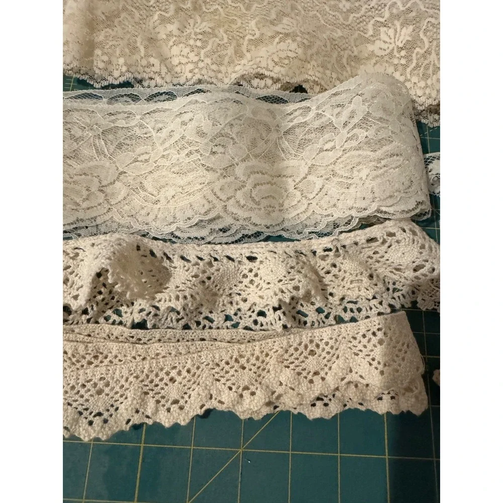 Lace trim Ivory / Cream lot of 20 yards vintage & modern DIY Slow Sew Journal